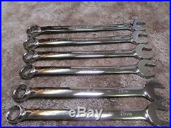 Craftsman Industrial 6pc Full Polished Metric Large Combination Wrench Set USA