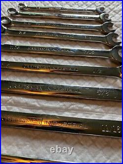 Craftsman Industrial 9-pc Sae/standard Full Polish Combo. Wrench Lot