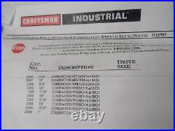 Craftsman Industrial SAE Combination Wrench Set USA NOS 6 pt, 7/16 to 1, 32797