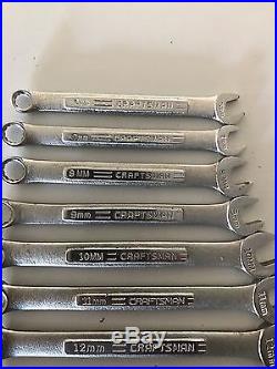 Craftsman LARGE 25pc Metric Mm Combination Wrench Set Series -v- And -vv- USA