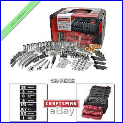Craftsman Mechanics Tool Set 450 Pc SAE Metric Ratchet Socket Wrenches with Case