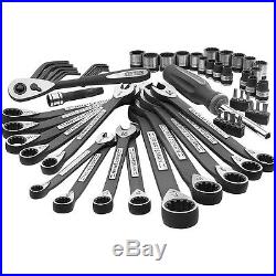 Craftsman Mechanics Tool Set 56 pc Universal Socket Wrench Ratchet Inch Metric