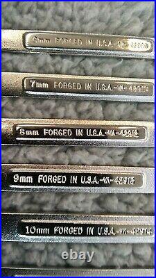 Craftsman Metric 12 pt Combination Wrench 17 pc Set Made In USA 6mm to 22mm