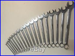 Craftsman Professional 12pt Metric MM Full Polish Combination Wrench Set 19pcs
