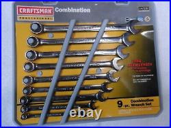 Craftsman Professional USA NOS Full Polish Metric MM Wrench Set 9 pcs 47239