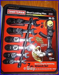 Craftsman Short Stubby Locking Flex Ratching Wrench Sets Metric SAE USA
