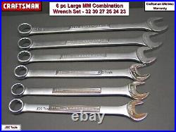 Craftsman Tools 6 pc Large Metric Wrench Set 32 30 27 25 24 23MM