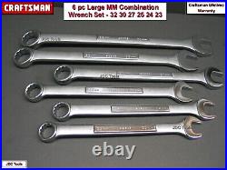 Craftsman Tools 6 pc Large Metric Wrench Set 32 30 27 25 24 23MM