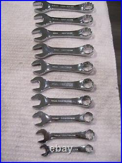 Craftsman USA 10pc Metric Stubby Combination Wrench Set -K- See Details