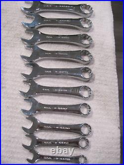 Craftsman USA 10pc Metric Stubby Combination Wrench Set -K- See Details