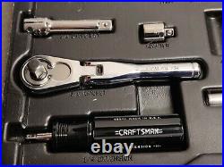 Craftsman USA 3/8 Mid Semi Deep Socket Tool Set Metric SAE Inch Stubby NOS Rare