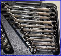 Craftsman USA SAE and Metric Wrench Set With Case And Midget Set