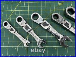 Craftsman USA Short Locking Flex Ratcheting 7-pc Wrench Set 12pt Sae 942040