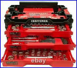 Craftsman VERSASTACK 216 Piece Mechanic's Tool Set With 3 Drawer Case Chrome NEW