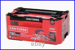 Craftsman Versastack 3 Drawer 216 Piece Assortment Mechanic Tool Set Chrome