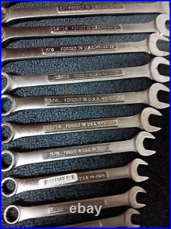 Craftsman sae combination wrench set USA 17pcs