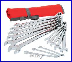 Crescent 15 Pc. 12 Point Metric Combination Wrench Set with Tool Roll CCWS5