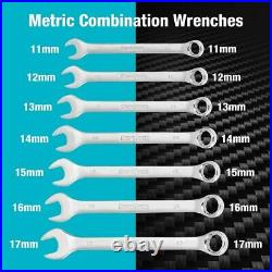 DURATECH 497PC Hand Tool Set Mechanics Wrench Socket kit Ratchet Set SAE /Metric