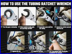 DURATECH 6-Pieces Ratcheting Wrench Set Open Flex-head 10-17mm Tubing Wrench Set
