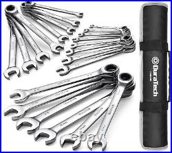 DURATECH Ratcheting Wrench Set, Combination Wrench Set, SAE & Metric, 22-piece