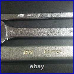 Dayton 12Pc Metric Combination Wrench Set Open Box End 8-19mm Pouch USA 6 12 pt