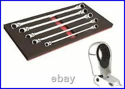 EZ Red NR5M Metric Ratcheting Wrench Set 5pc