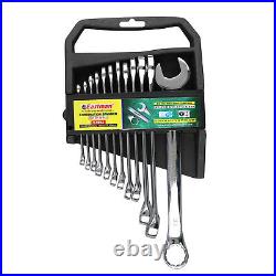Eastman 12 Pcs Ratcheting Combination Wrench Kit Roll Set-Elliptical Panel-CRV