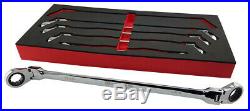 Extra Long Flexi Ratchet Spanner / Wrench Set Britool Hallmark Rrfxlset5