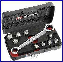 Facom Ratchet Ring Wrench Spanner Set Inserts For Tool Set 8 19mm + Case