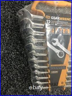 GEARWRENCH 12 Pc. 12 Pt. Ratcheting Combination Wrench Set, Metric 9412