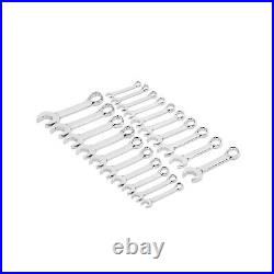 GEARWRENCH 20 Pc. 12 Point Stubby Combination SAE/Metric Wrench Set 81903