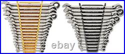 GEARWRENCH 30 Piece 12 Point Ratcheting Combination SAE/Metric 1/4-1 in 8-24 mm