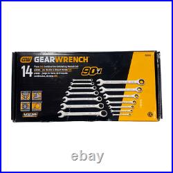 GEARWRENCH 86959 14 Pc 90T 12 Point SAE Combination Ratcheting Wrench Set NEW