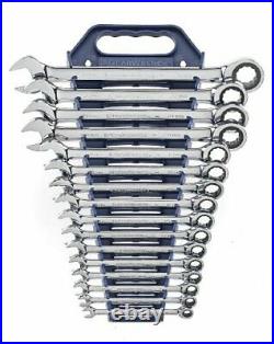 GEARWRENCH 9416 12 Pt. Ratcheting Combination Wrench Set, 16 Pc. Metric New