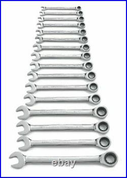 GEARWRENCH 9416 12 Pt. Ratcheting Combination Wrench Set, 16 Pc. Metric New