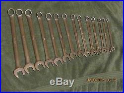 GOOD USED SNAP ON OEXM 14 PIECE METRIC WRENCH SET 10-24MM UNDERLINED LOGO