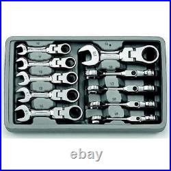 GearWrench 10-Piece Metric Stubby Flex Ratcheting Wrench Set