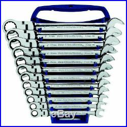 GearWrench 12-Pc 12-Pt Metric Flex Combo Ratcheting Wrench Set 9901 New