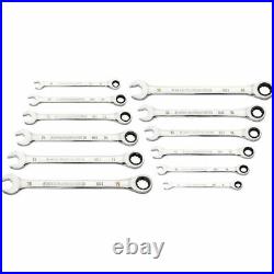 GearWrench 12 Pc. 90-Tooth 12 Point Metric Combination Ratcheting Wrench Set