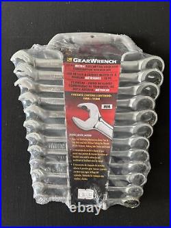 GearWrench 12 Piece Metric Ratcheting Combination Open End Wrench Set 85597
