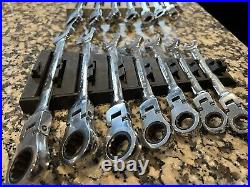 GearWrench 16 Piece Metric / Standard Ratcheting Wrench Tool Set with Tray