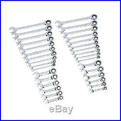 GearWrench 32 Piece Combination Ratcheting Wrench Set with Stubby Wrenches and