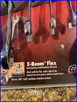 GearWrench 7Pc XL X-Beam Flex Head Ratcheting Combination METRIC Wrench Set