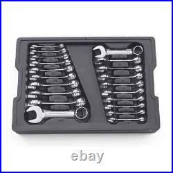 GearWrench 81903 20 Pc. 12 Point Stubby Combination SAE/Metric Wrench Set