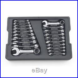 GearWrench 81903 Stubby Standard SAE Metric Non Ratcheting Wrench Set