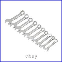 GearWrench 81904 12 Point Stubby Combination Metric Wrench Set, 10 Pieces