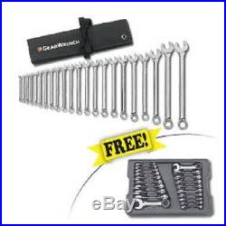 GearWrench 81916 22pc Met Long Comb Wrench Set with FREE (81903) 20pc Stubby Set