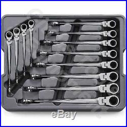 GearWrench 85288 12 Piece Metric X-Beam Flex Combination Ratcheting Wrench Set
