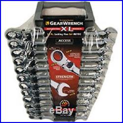 GearWrench 85698 Metric XL Locking Flex Head Combo Ratcheting Wrench Set 12 Pc