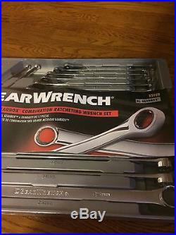 GearWrench 85989 17 Pc. Metric XL Gearbox Combination Ratcheting Wrench Set- NEW